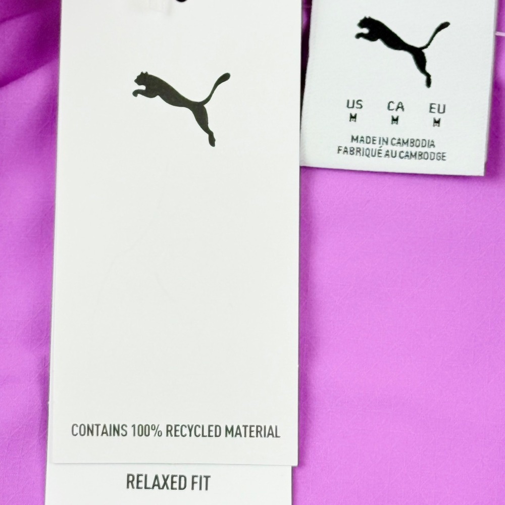 NWT Puma Women's Ripstop Pullover Relaxed Fit Wild Berry Lightweight Jacket Sz M - Picture 5 of 12
